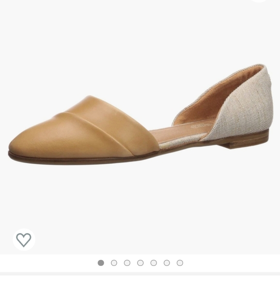 Toms Shoes - BRAND NEW TOM'S D'Orsay Flats, Honey Leather/Rose Gold Metallic, SZ 8.5, CUTE!
